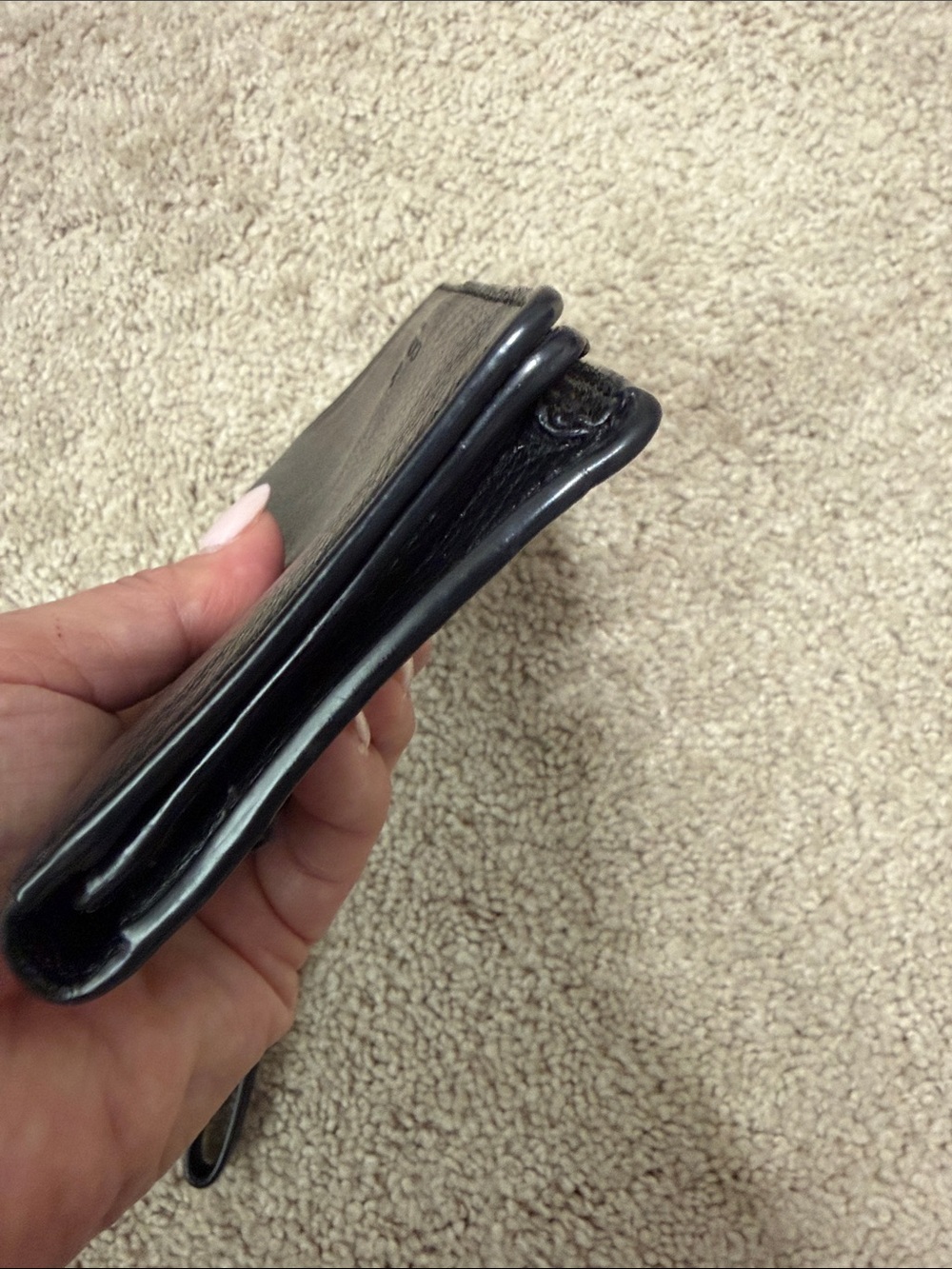 Coach Black Leather Long Wallet wristlet - Picture 4 of 6